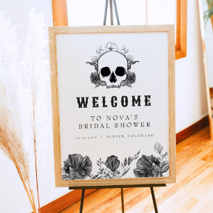 NOVA Gothic Skull Til Tod Brautparty Willkommen  Poster