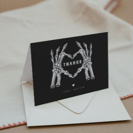 NOVA Halloween Gothic Skull Herz Hände Vielen Dank Dankeskarte