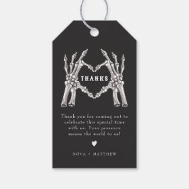 NOVA Halloween Skeleton Herz Hände Danke Geschenk Geschenkanhänger