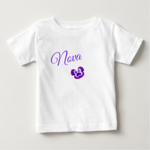 Nova, Mädchenname mit einem hübschen violetten Sti Baby T-shirt