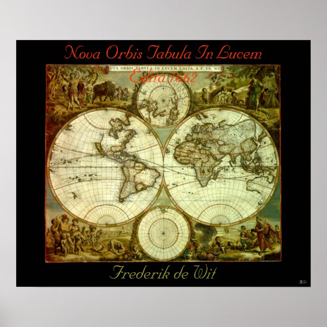 NOVA ORBIS TABULA IN LUCEM EDITA 1662 POSTER (Vorne)