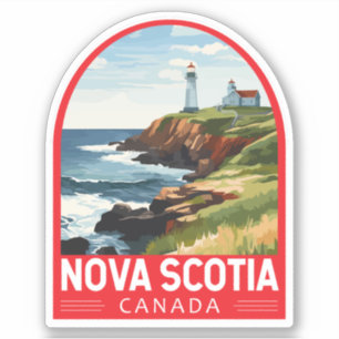 Nova Scotia Canada Travel Art Vintag Aufkleber
