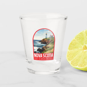 Nova Scotia Canada Travel Art Vintag Schnapsglas