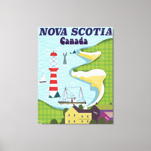 Nova Scotia Canada Vintage Travel Poster Leinwanddruck