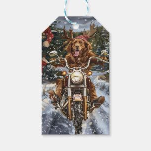Nova Scotia Dog Riding Motorrad Weihnachten Geschenkanhänger