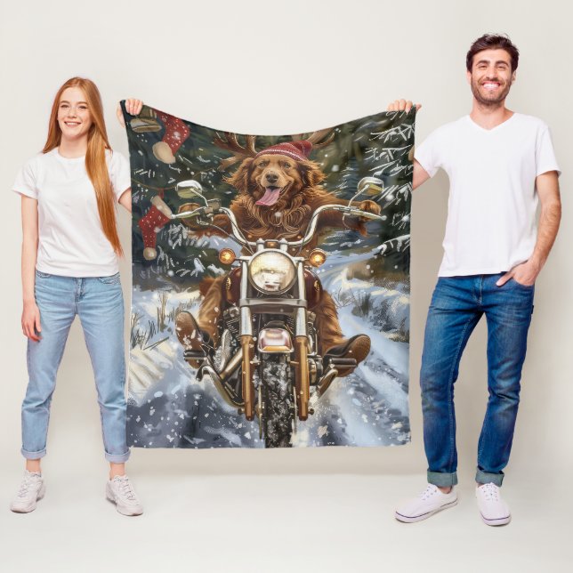 Nova Scotia Dog Weihnachtsfahrrad Fleecedecke (Beispiel)