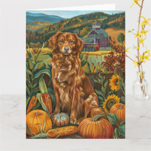 Nova Scotia Duck Toller Dog Herbst Erntedank Karte