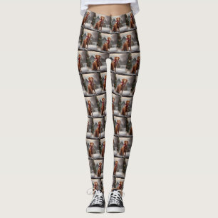 Nova Scotia Duck Toller Dog Schnee Weihnachten Leggings