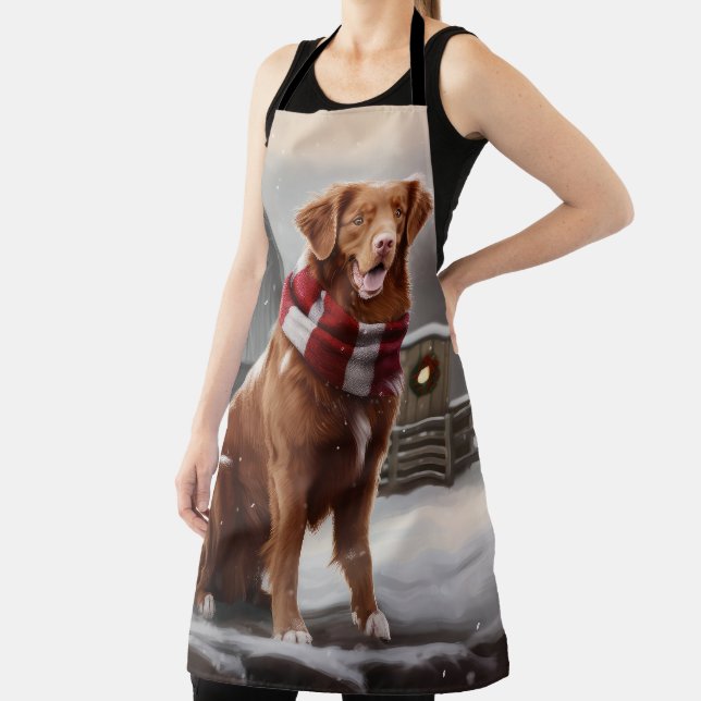 Nova Scotia Duck Toller Dog Schnee Weihnachten Schürze (InSitu)