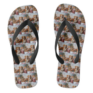 Nova Scotia Duck Toller Dog Weihnachtsfest Flip Flops