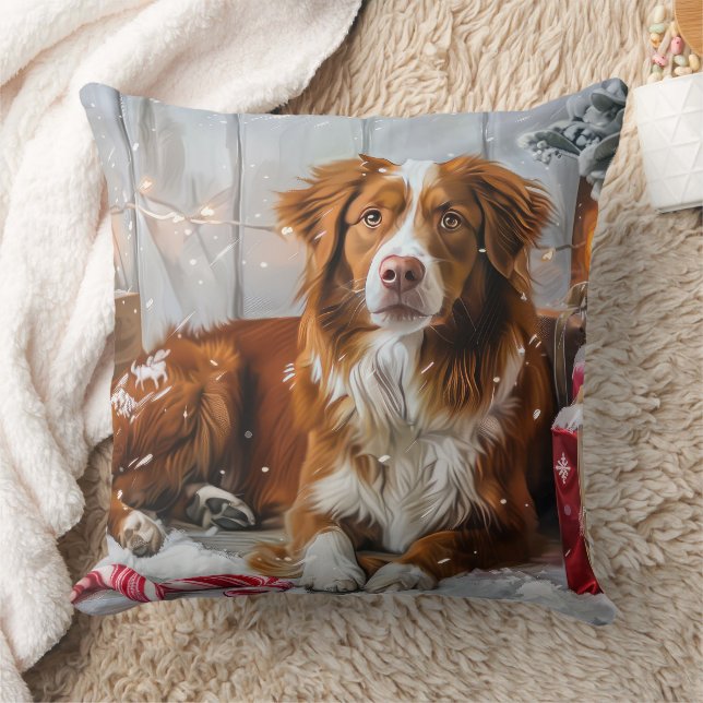Nova Scotia Duck Toller Dog Weihnachtsfest Kissen (Decke)