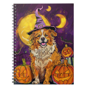 Nova Scotia Duck Toller Halloween HexenkPumpkin Notizblock