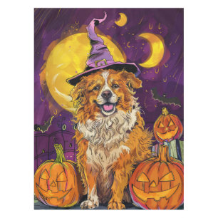 Nova Scotia Duck Toller Halloween HexenkPumpkin Tischdecke