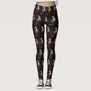 Nova Scotia Duck Toller mit dem Weihnachtsmann fei Leggings