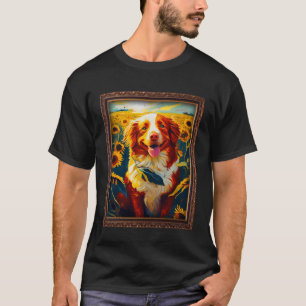 Nova Scotia Duck Toller Painting Sunflower Blume T-Shirt