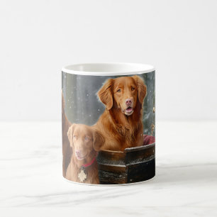 Nova Scotia Duck Toller Retriever Schnee-Schlitten Kaffeetasse