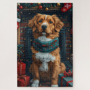 Nova Scotia Duck Toller Weihnachtsgeschenke Feuerp Puzzle