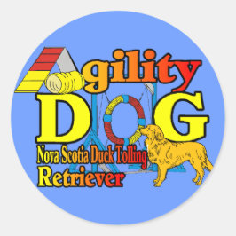 Nova Scotia Duck Tolling Retriever Agility Runder Aufkleber