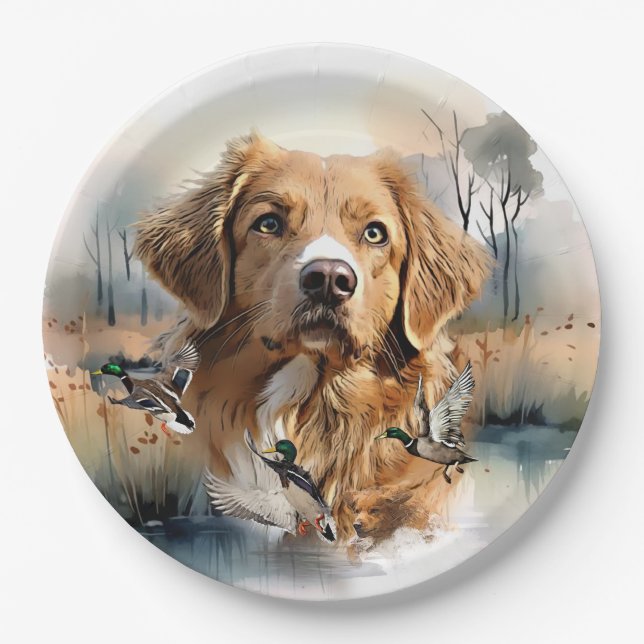 Nova Scotia Duck Tolling Retriever, Art Pappteller (Vorderseite)