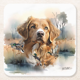 Nova Scotia Duck Tolling Retriever, Art Rechteckiger Pappuntersetzer