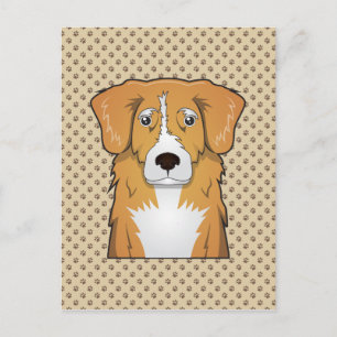 Nova Scotia Duck Tolling Retriever Cartoon Postkarte