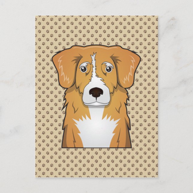 Nova Scotia Duck Tolling Retriever Cartoon Postkarte (Vorderseite)