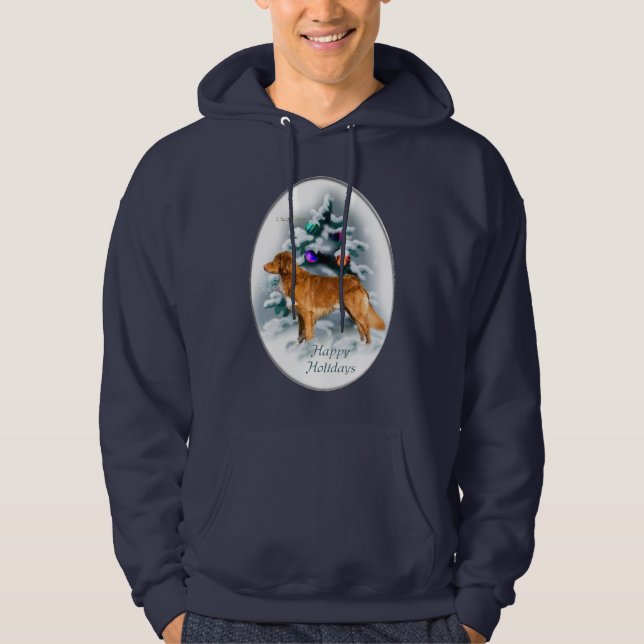 Nova Scotia Duck Tolling Retriever Christmas Gesch Hoodie (Vorderseite)