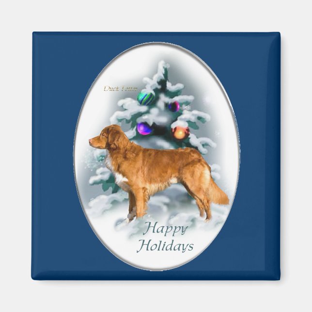 Nova Scotia Duck Tolling Retriever Christmas Gesch Magnet (Vorne)