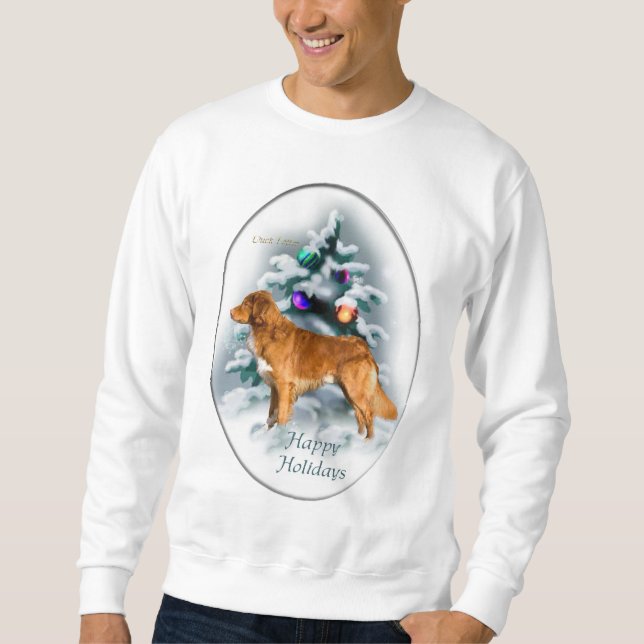 Nova Scotia Duck Tolling Retriever Christmas Gesch Sweatshirt (Vorderseite)