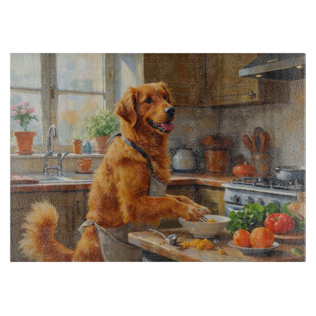 Nova Scotia Duck Tolling Retriever Cooking  Schneidebrett (Vorderseite)
