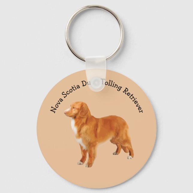 Nova Scotia Duck Tolling Retriever Dog Breed Schlüsselanhänger (Vorderseite)