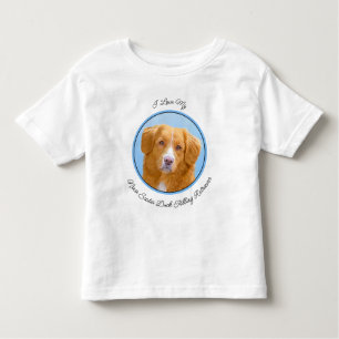 Nova Scotia Duck Tolling Retriever Dog Painting Kleinkind T-shirt