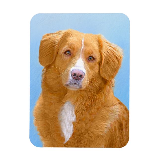 Nova Scotia Duck Tolling Retriever Dog Painting Magnet (Vertikal)