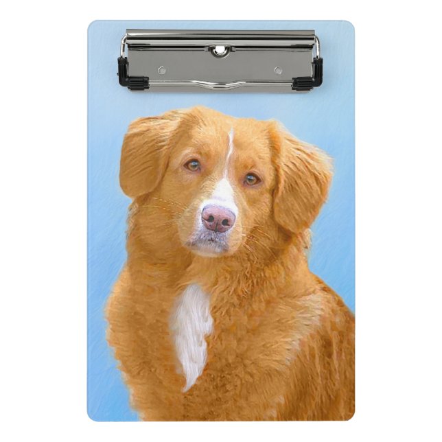 Nova Scotia Duck Tolling Retriever Dog Painting Mini Klemmbrett (Vorderseite)