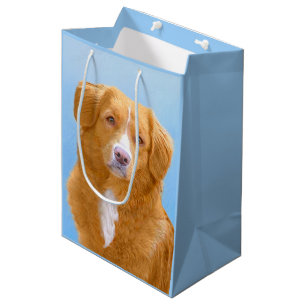 Nova Scotia Duck Tolling Retriever Dog Painting Mittlere Geschenktüte