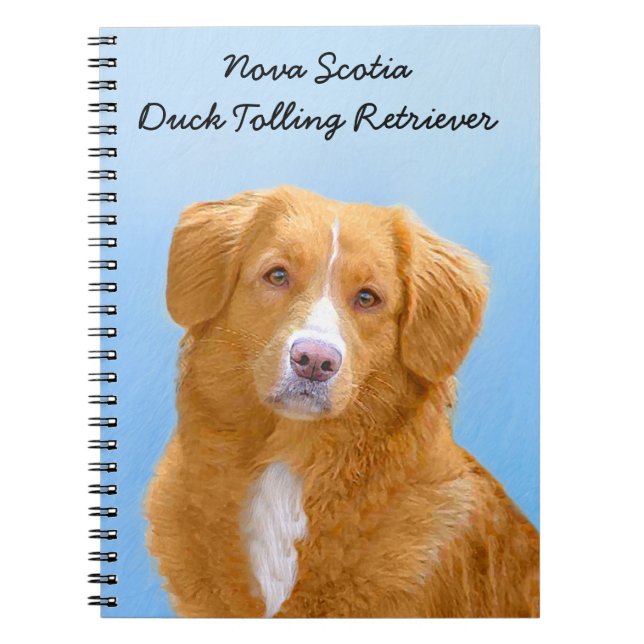 Nova Scotia Duck Tolling Retriever Dog Painting Notizblock (Vorderseite)