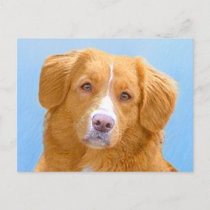 Nova Scotia Duck Tolling Retriever Dog Painting Postkarte