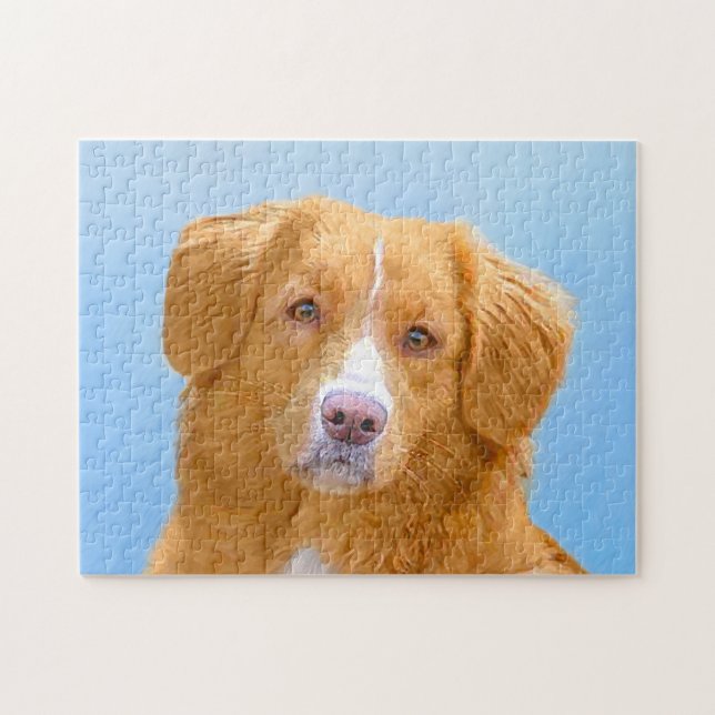Nova Scotia Duck Tolling Retriever Dog Painting Puzzle (Horizontal)