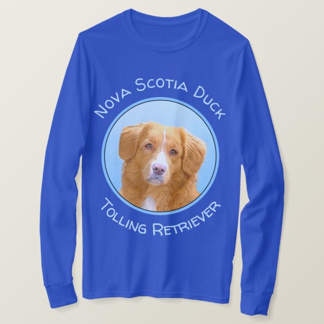 Nova Scotia Duck Tolling Retriever Dog Painting T-Shirt (Design vorne)