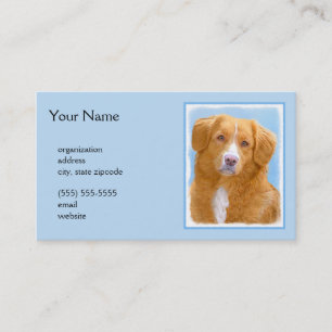 Nova Scotia Duck Tolling Retriever Dog Painting Visitenkarte