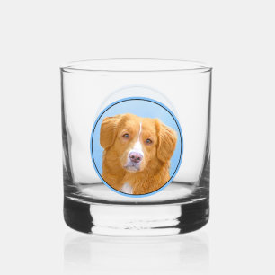 Nova Scotia Duck Tolling Retriever Dog Painting Whiskyglas