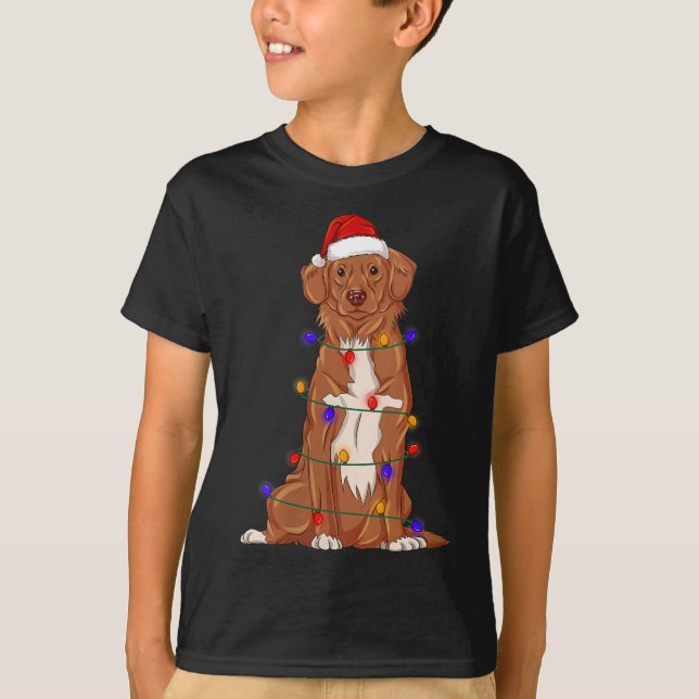 Nova Scotia Duck Tolling Retriever Dog Wearing Chr T-Shirt (Vorderseite)