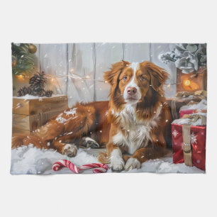 Nova Scotia Duck Tolling Retriever Hund Weihnachts Geschirrtuch