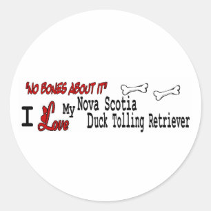 Nova Scotia Duck Tolling Retriever (I Liebe) Stick Runder Aufkleber
