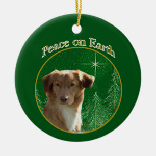 Nova Scotia Duck Tolling Retriever Peace Keramik Ornament