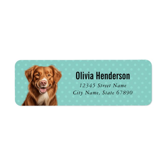 Nova Scotia Duck Tolling Retriever Return Labels (Vorne)