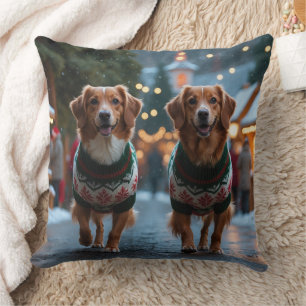 Nova Scotia Duck Tolling Retriever Weihnachts Schn Kissen
