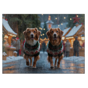 Nova Scotia Duck Tolling Retriever Weihnachts Schn Schneidebrett