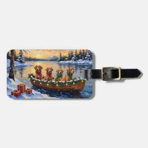 Nova Scotia Duck Tolling Retriever Weihnachtsboot Gepäckanhänger