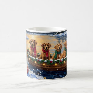 Nova Scotia Duck Tolling Retriever Weihnachtsboot Kaffeetasse